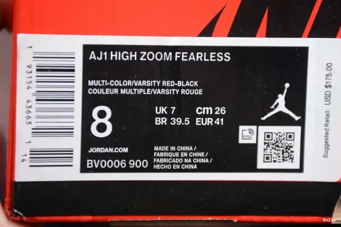 Bmlin Shoes Zoom Jordan Air Fearless BV0006-900 Retro 1 High 0616